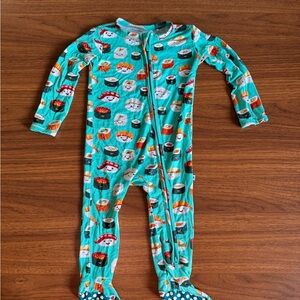 Bums & Roses Sushi Bamboo Footie 6-9m